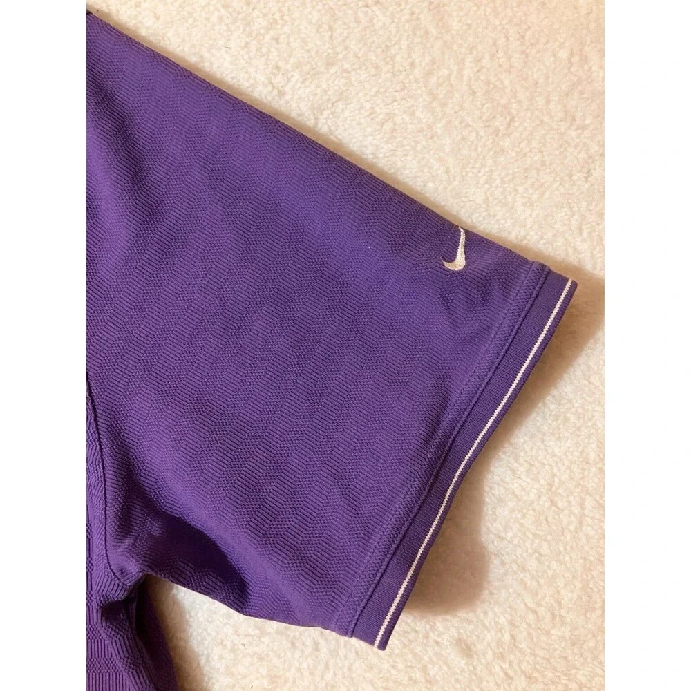 Nike Dri Fit Polo Shirt Mens Size XL Purple Golf Short Sleeve Pullover